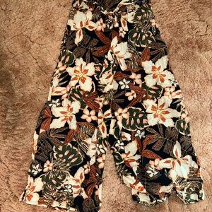 Floral Wide-Leg Pants